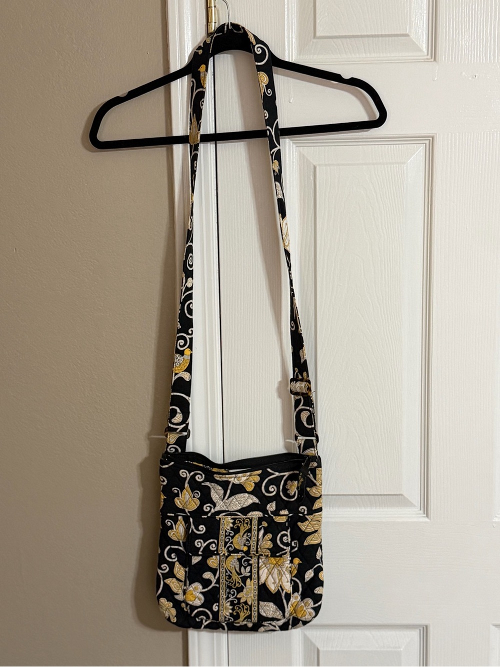 Vera Bradley Black & Gold Quilted Crossbody Bag